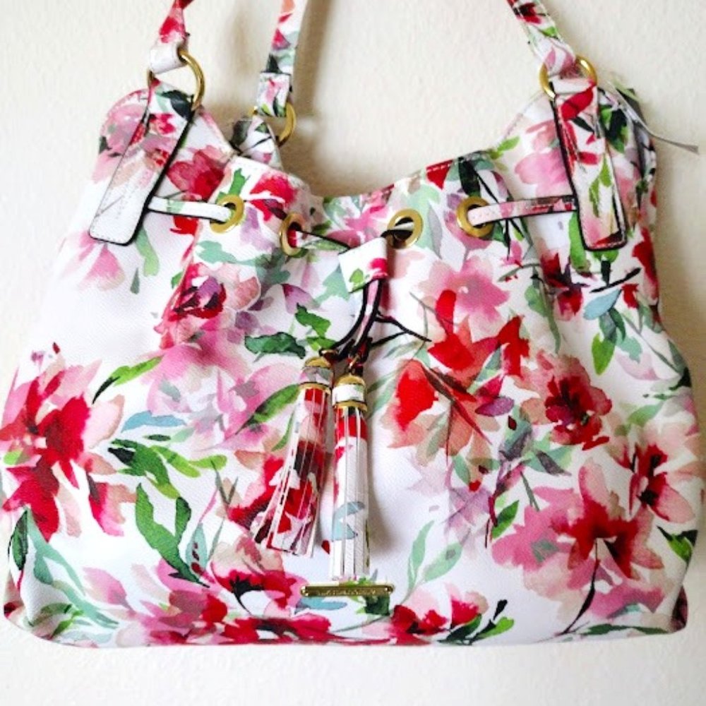 New Liz Claiborne Beautiful Spring Flower Hobo Shoulder Handbag